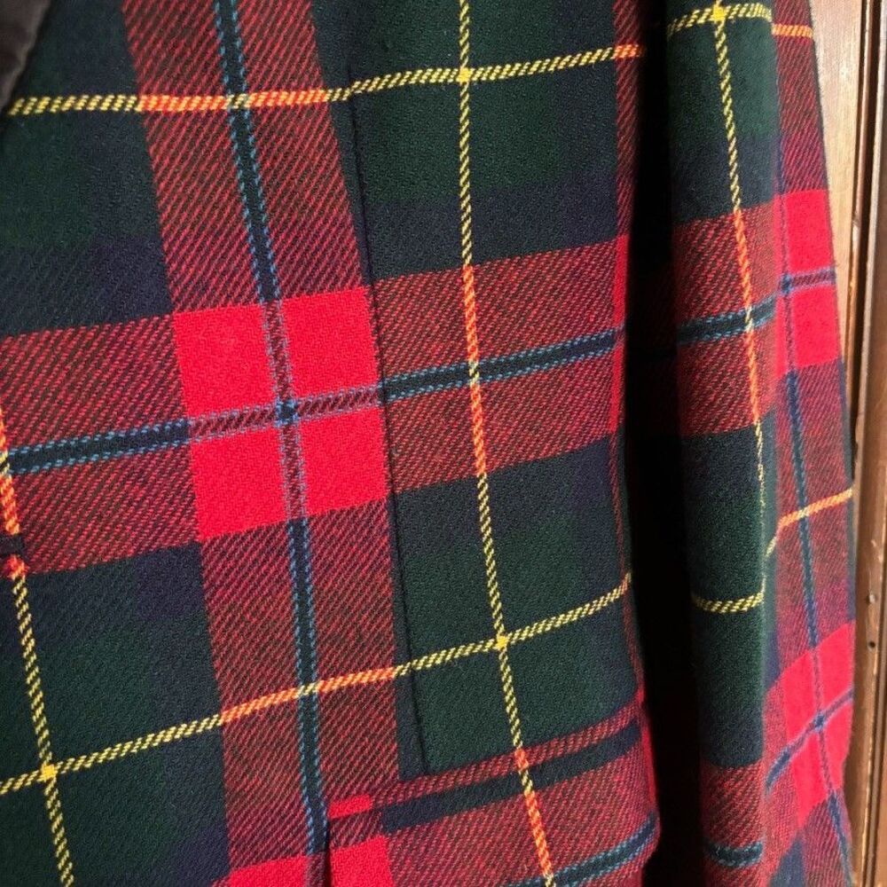 Rugby Ralph Lauren Tartan Plaid Tuxedo Blazer Wool Shawl Collar Size 6 Vintage - Picture 4 of 14